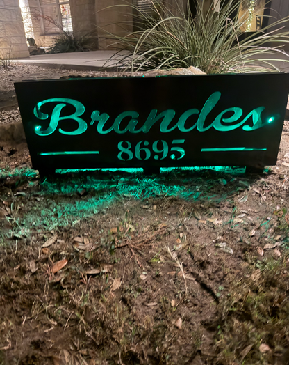 36 x 12.5 lighted sign