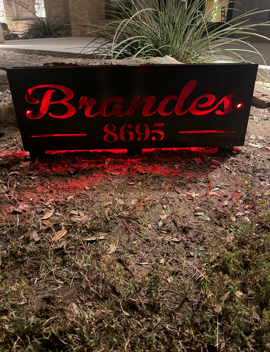 36 x 12.5 lighted sign